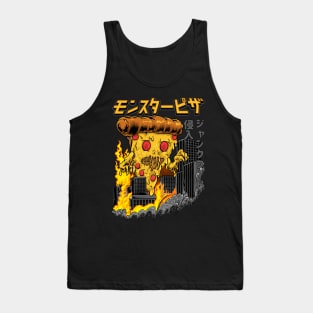 Pizza Kong Japanese Monster Kaiju Food I Love Pizza Tank Top